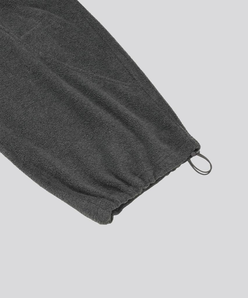 KIIMUIR Curved Line Fleece Pants_Charcoal