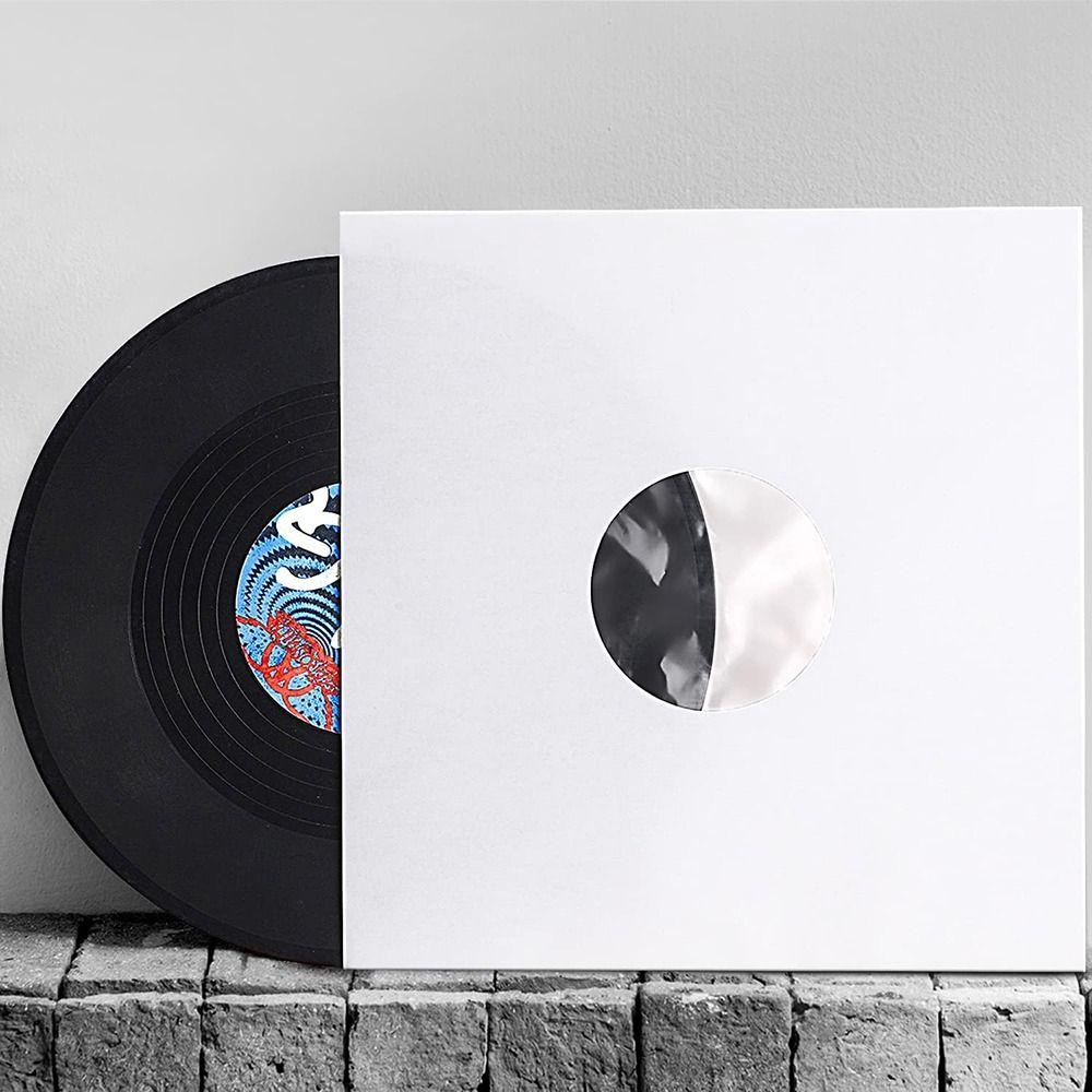 Paper & Poly Lined LP Record Cover Black White Vinyl Outer Sleeves New Record Storage Bags