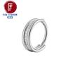 G23 Titanium Daith Cartilage Earrings 16G Helix Nose Septum Piercing Conch Hinged Clicker Body Jewelry Ear Ring Zircon