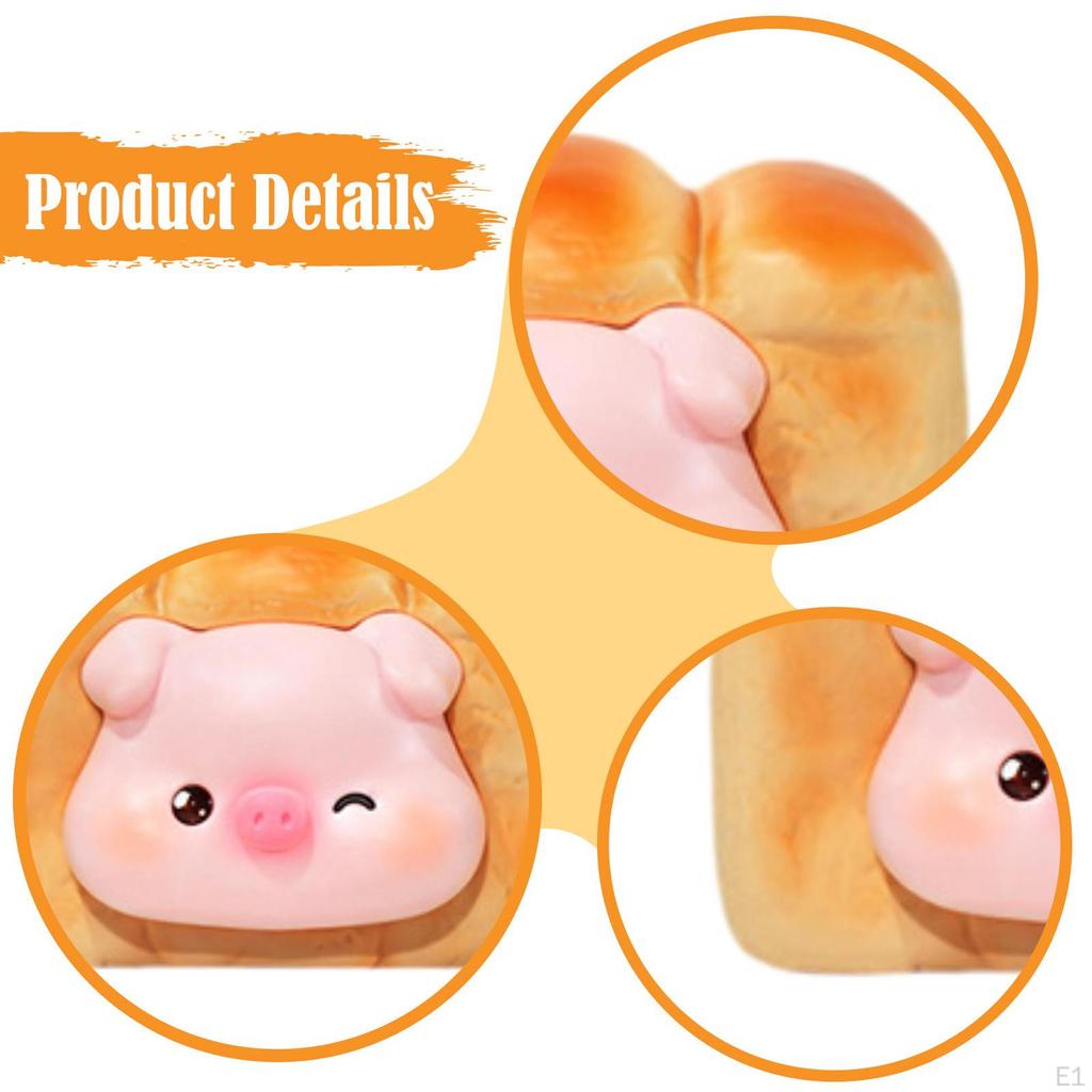 Tissue Box Cover Dispenser Gift Toast Shape Napkin Holder Paper for Office Desk Night