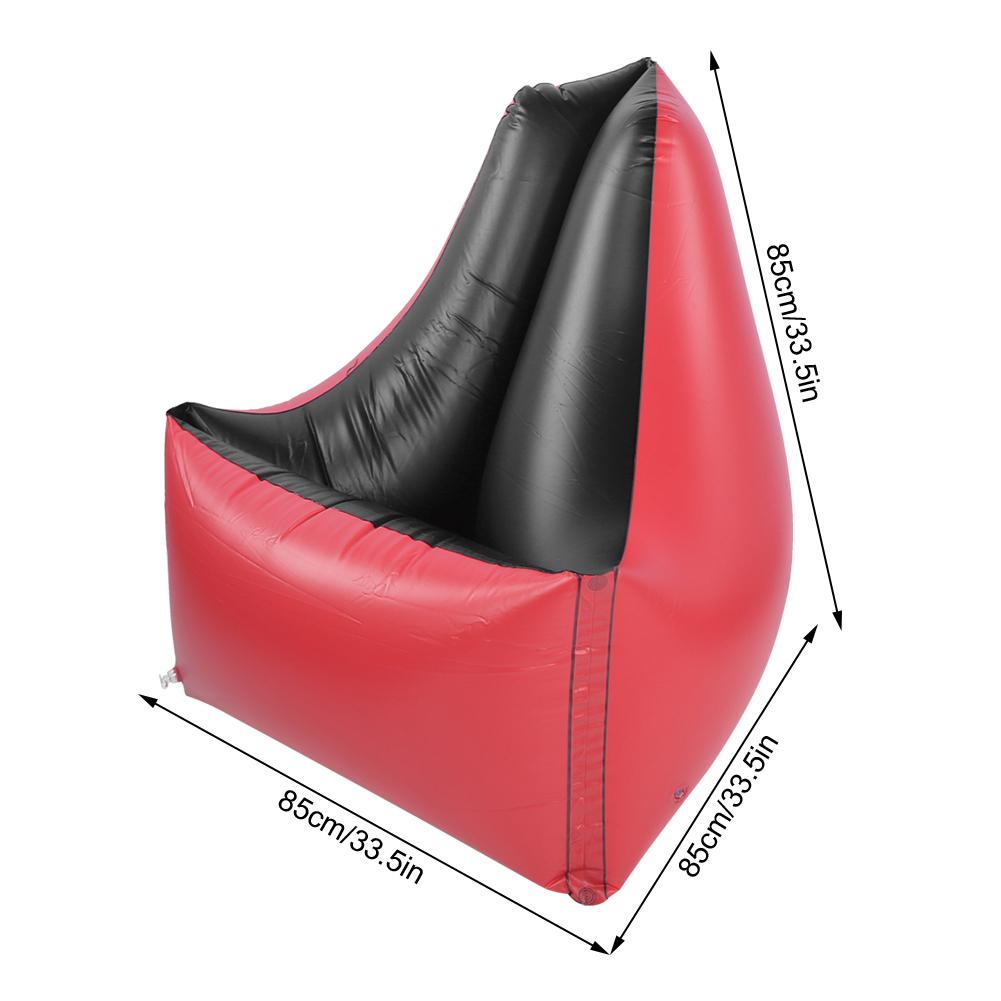 New Outdoor Inflatable Foldable Water Lounger Chair Sofas Inflatable Mattress Air Bed for Midday Rest Camping Red 85x85x85cm