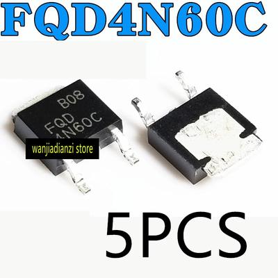 5PCS Original FQD4N60C 4A 600V 4N60 TO-252 N Field Effect Tube SMD Power Field Effect Transistor FQD4N60