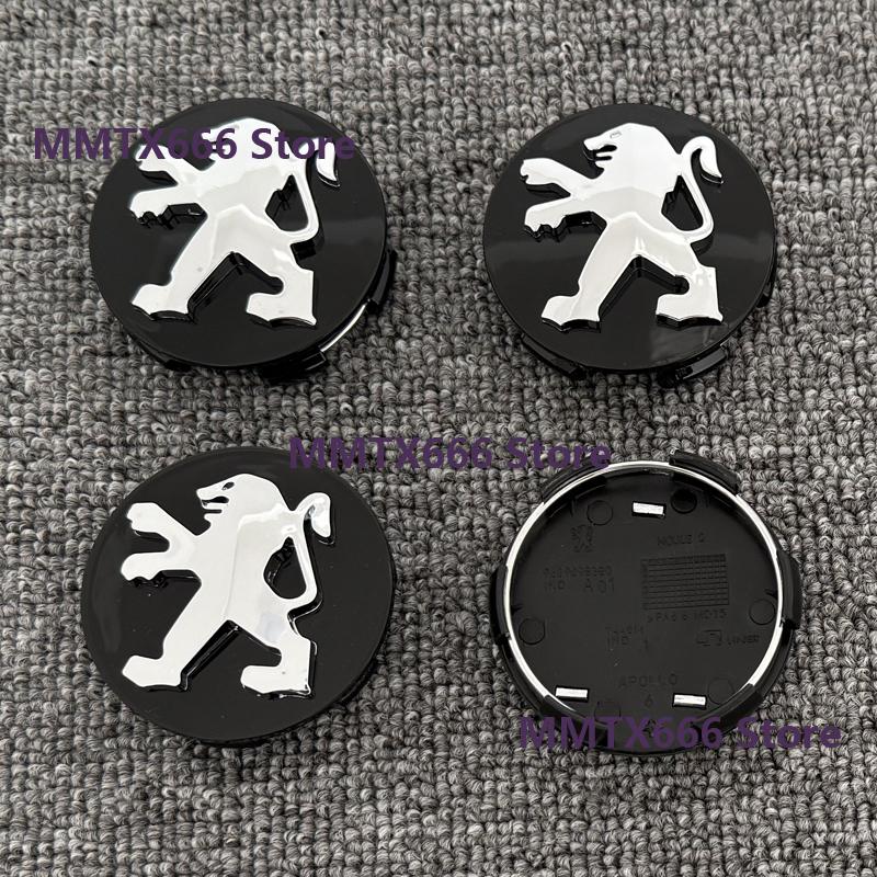 4Pcs 60MM Car Wheel Center Hub Cap Badge Rim Lid Sticker For Peugeot 206 307 308 3008 207 208 407 508 2008 5008 107 106 205 SW