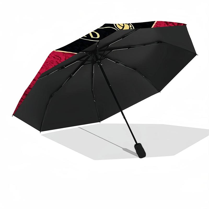 1pc Sturdy 8-Bone Auto Umbrella, Manchester United Manchester City Umbrella, Digital Printed, Foldable Umbrella for On-the-Go Outdoor Use
