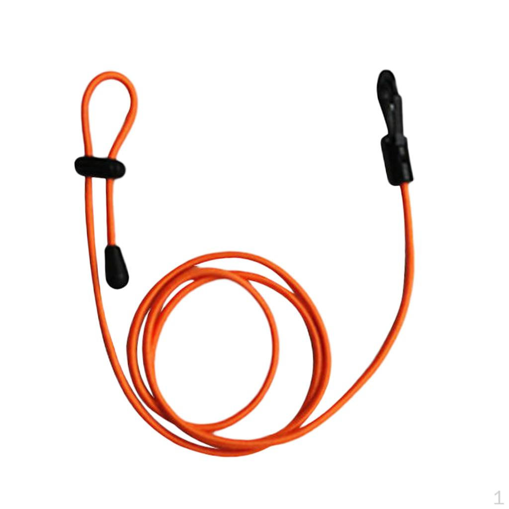 Boat Fishing Rod Paddle Leash Shock Cord Clip