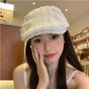 Japanese Retro Solid Color Striped Beret Women's Spring and Summer Literary Retro Versatile Face Small Thin Newsboy Cap