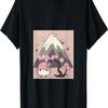 Cute Kawaii Bird In Cherry Blossom Forest Mountain T-Shirt