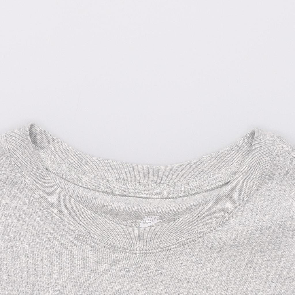 Nike Solid Color Crew Neck Cotton T-Shirt Unisex Tops Gray FN3698-050