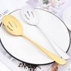 5Pcs Black Cutlery Serving Utensils Dinnerware Set Buffet Catering Flatware Serving Colander Spoons Fork Silverware Set