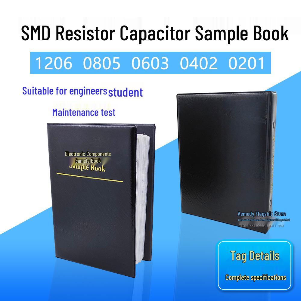 SMD Resistor/Capacitor Sample Book: 0201, 0402, 0603, 0805, 1206 - 1% Tolerance