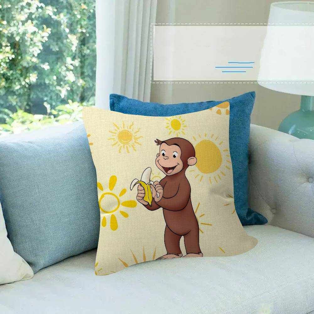 Movie Monkey Curious Cute George Cushion Cover Decorative Pillow Sofa Home Decor Case Pillow Cases