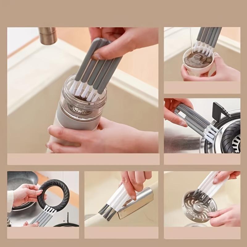 1pc Flexible Gap Brush Keyboard Cleaning Brush Bendable Cup Cover Groove Gap Brush