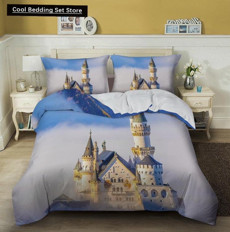 Great Wall King Queen Duvet Cover Old Chinese Building Bedding Set for Teens Adults Architecture 2/3 Pcs Polyester Quilt Cover