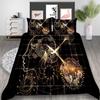Set da letto di lusso Nuova trapunta Stampa figura 3D Camera da letto familiare Matrimoniale Copripiumino e federa Microfibra