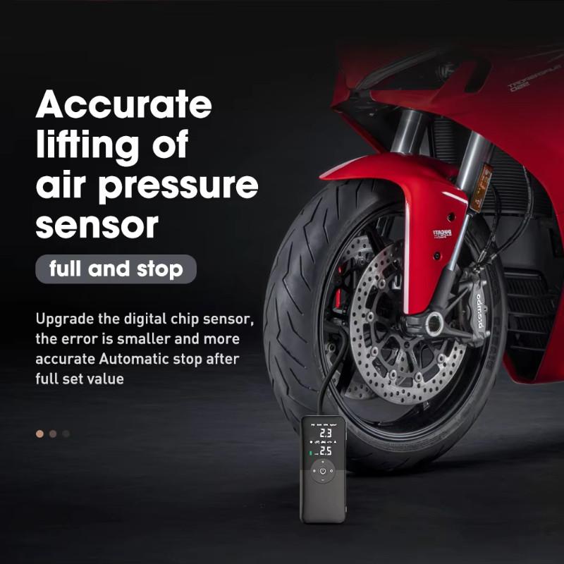 Multifunctional Rechargeable Air Pump Tire Inflator Cordless Portable Compressor Digital Display Car Tyre Inflator