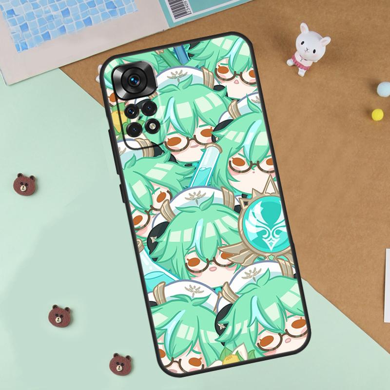 

Cute Cartoon Genshin Impact Case For Xiaomi Redmi 14C 10C 12C 13C Cover For Redmi Note 14 Pro 13 9 10 11 12 10S 11S 12S Redmi Note 11S