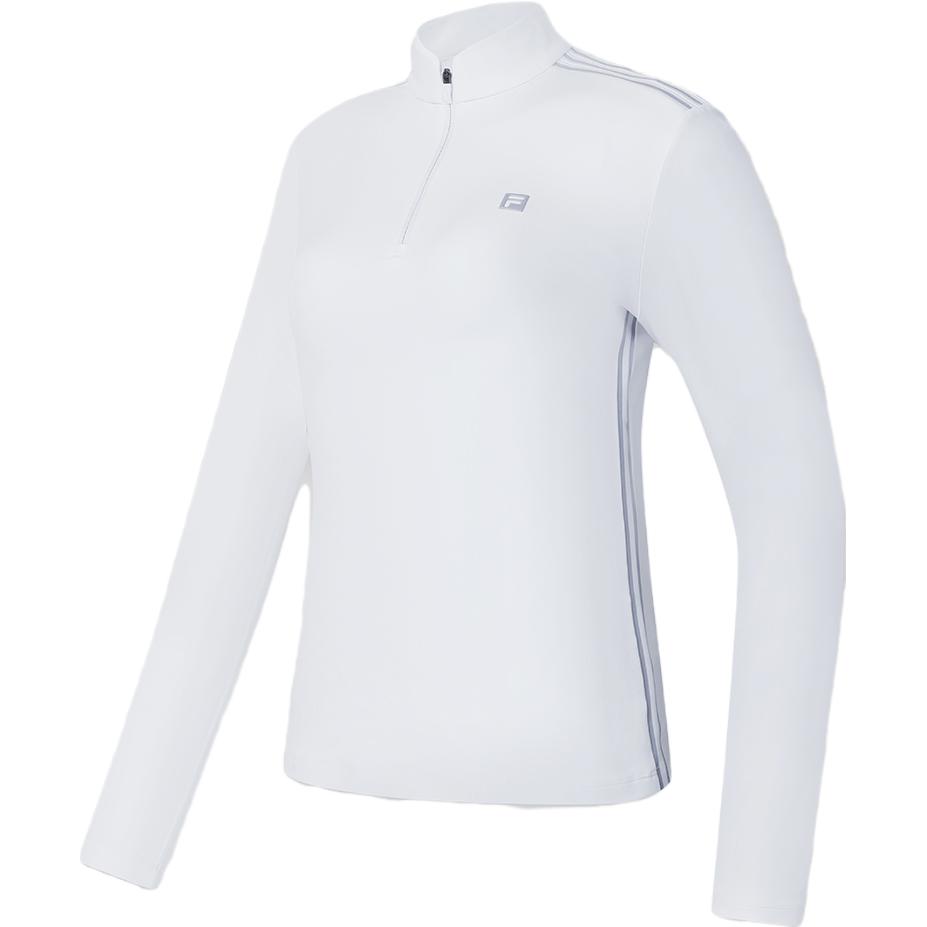 

FILA 2023 Winter New Simple Knit Long Sleeve Golf Sports Stand Collar Top Women tops Jade-White A11W345210FWT S