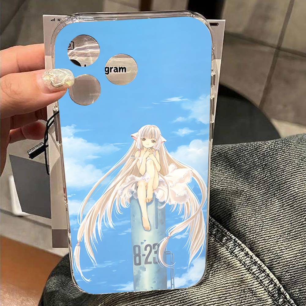 Cute Chobits Phone Case Soft Transparent Case For IPhone 17 16 15 14 13 12 11 Pro Max Mini Plus Cover Case
