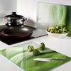 Decorative Glass Kitchen Chopping Boards Green Waves 2x40x52 cm