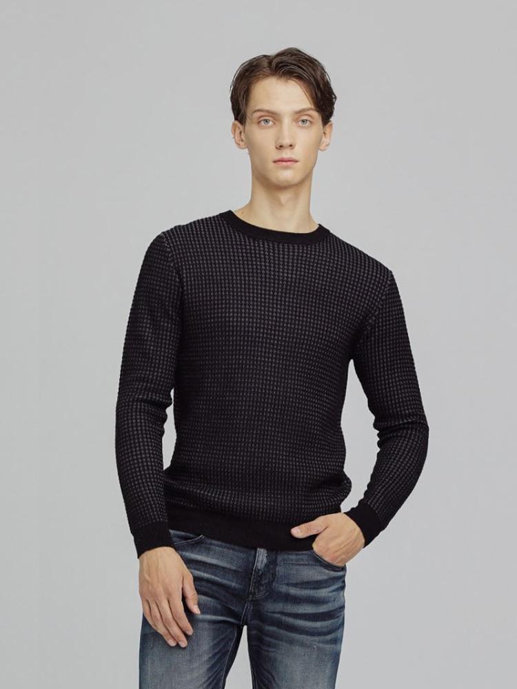 IKALOOK Multicolor Round Neck Sweatshirt Knit Sweater Nit120
