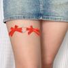 Gothic Heart Lolita Leg Garter Anime Elastic Bowknot Leg Ring Choker Thigh Ring Role Cosplay Leg Ring Wedding Sexy Lace Garter