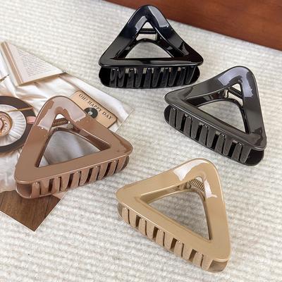 Retro New Triangle Shape Hair Claws Female High Ponytail Fixed Barrettes for Women Girl Elegant Hairpin Fashion Hair Accessories