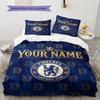 Custom Name,London Blues Chelsea Pattern Bedding Home Decoration Birthday Gift ( 1 Duvet Cover + 2 Pillowcase, Without Core),fan Merchandise.