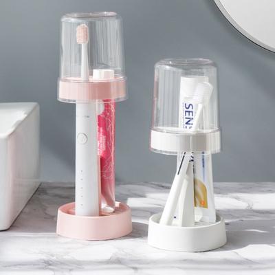 Minimalist Toothbrush Holder Set Compact Storage Organizer with Gargle Cup Bathroom Tumbler and Rack Space-Saving Bathroom