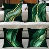 Dark Green Marble Pattern Digital Printing Pillow Cover Short Plush Suitable Living Rooms Bedrooms Sofas Throw Cushion Cover