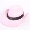 Popular European and American Classic Suede Western Cowboy Hat Men's and Women's Fashion LO Style Peach Heart Cowboy Hat