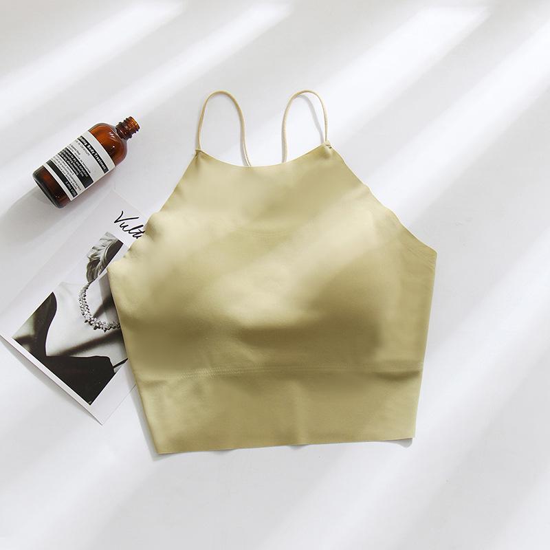 Seamless Women's Summer Yoga Camisole: Sexy Back, Anti-Exposure, Sports Tube Top