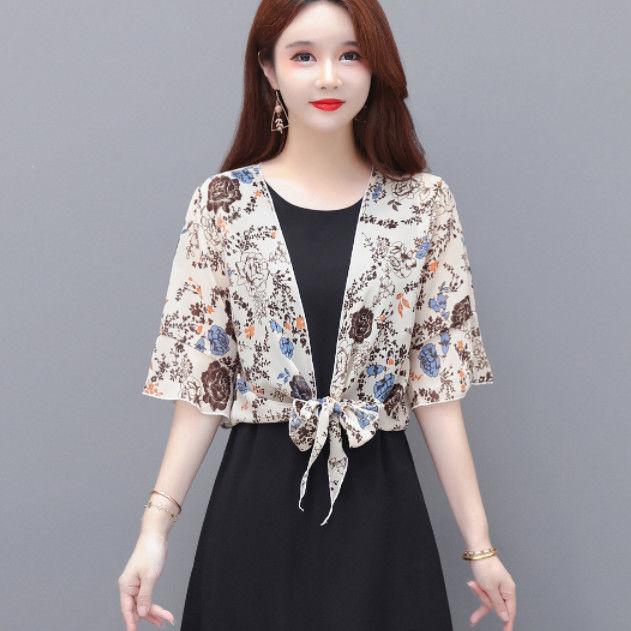 

1 шт., лето-осень, женский кардиган с кружевным принтом, тонкая шаль, большой размер, с кондиционером, для комнаты, пляжный повседневный отдых, защита от солнца XL