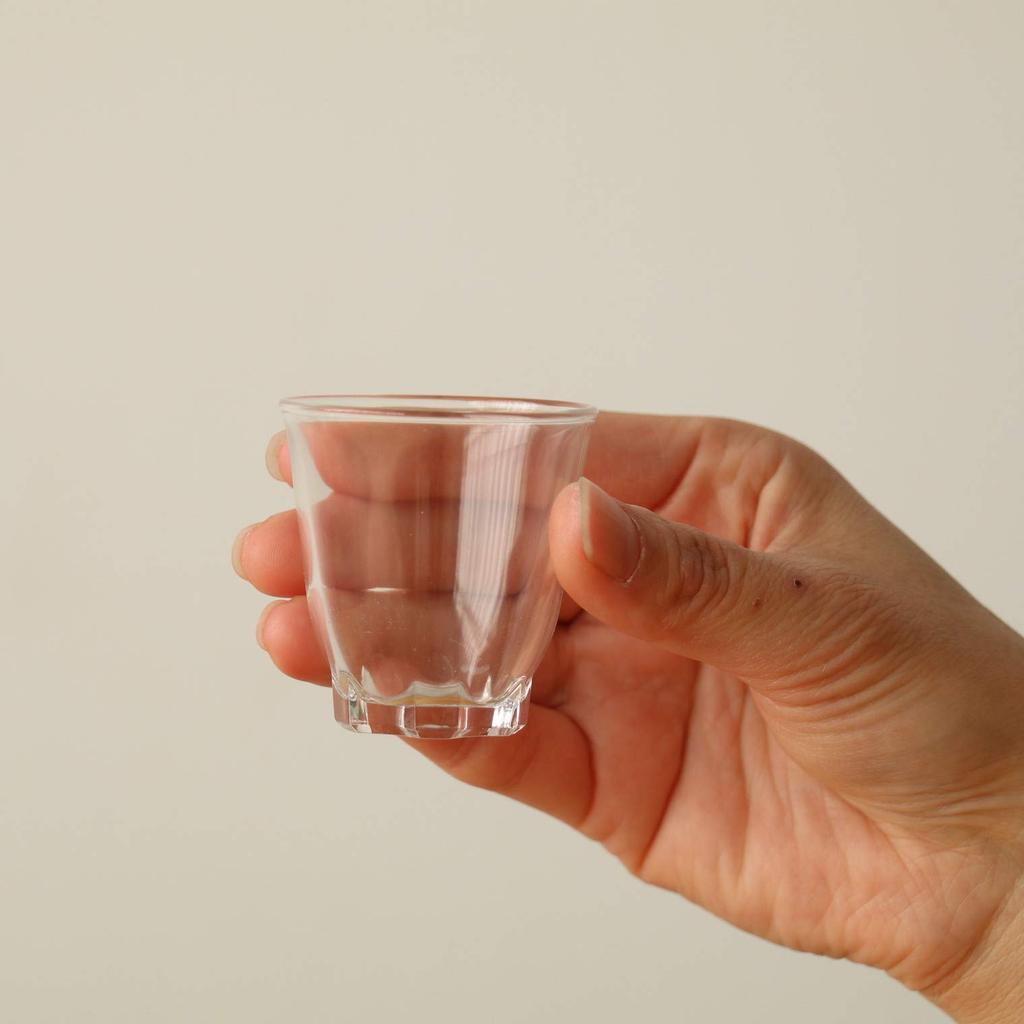 Aderia (ADERIA) Sake Cups, Mini Glasses with Pentagonal Base, Small, 40ml, Set of 12, Made In Japan, 351