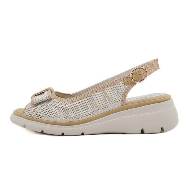 Sandali con zeppa alla moda, comodi, leggeri, traspiranti, con strass, temperamentali, semplici, per donna, eleganti, primaverili