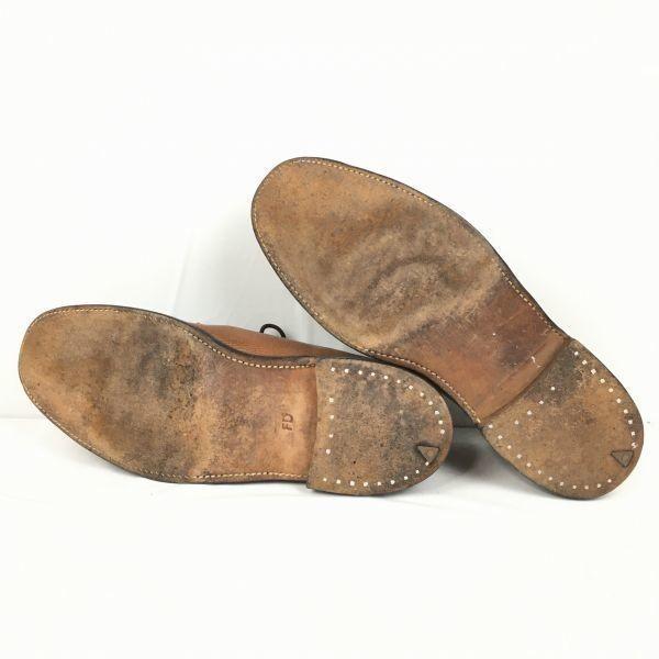 Pre-70s U.S.A. Vintage Bostonian? Plain Toe Shoes Brown size 10C 26.5-27.5 Men's(USED)