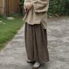 Johnature Women Vintage Skirts Summer Elastic Waist Solid Color Soft A-Line Female Loose Skirts