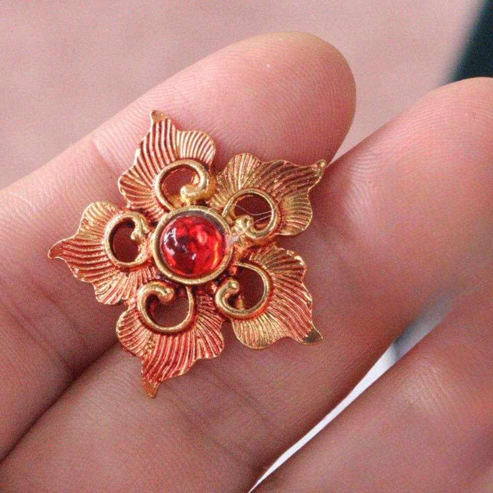 Hollow Out Thai Hair Stick Flower Gold Hair Fork Vintage Dai Style Hairpin  Hair Styling Accessory