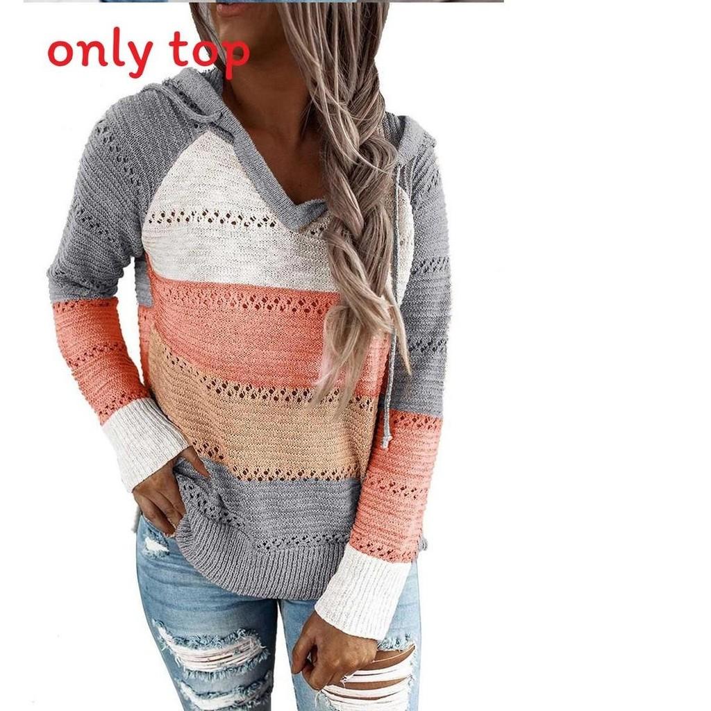 Womens Cozy Knitted Sweater With Vneck For Casual Winter Wear