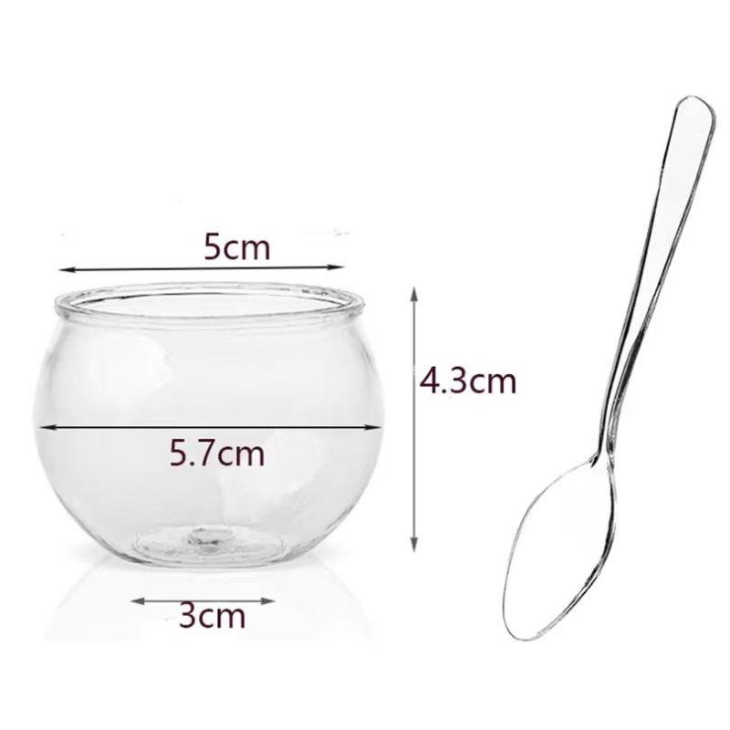 50/100 KS Kulaté dezertní pohárky Tvar medového hrnce Želé Tiramisu Jogurt Pečení Předkrm Narozeniny Svatba Zmrzlina Cukroví Svačiny