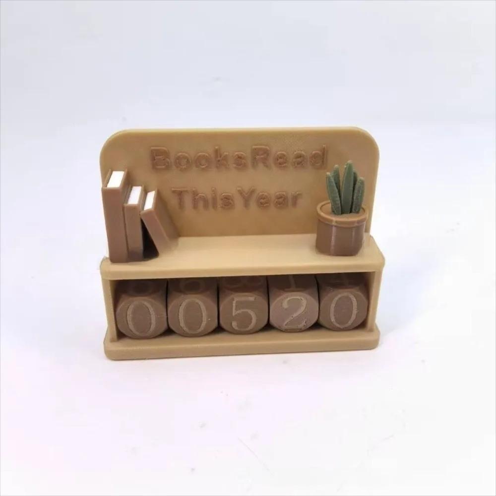 

3D Printed 3D Book Read Counter Manual Counter Books Read This Year Sign Book Tracker Book Lover Sign Reading Counter