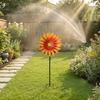 Garden Spinner for Windowsill Sunflower Metal Stake, Spinning Flower Yard Ornament, Rustproof Creative Lawn Ornament Gifts Art Outdoor Patio