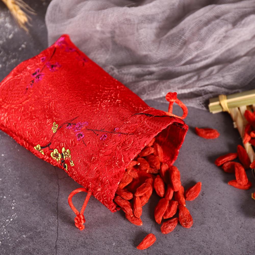 Mini Candy Embroidered Wedding Party Gift Storage Bag Jewelry Packaging Bag Pouch Satin