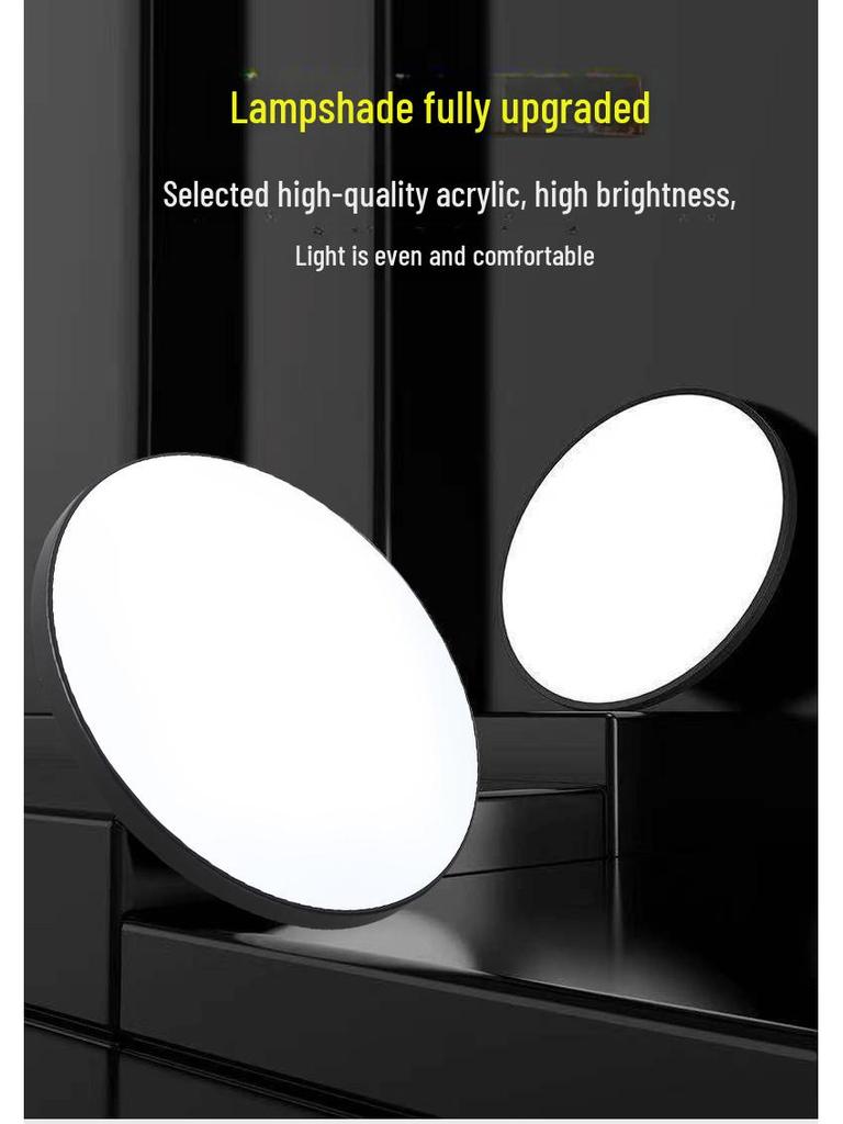 Ultraflache LED-Deckenleuchte: Modernes, dreifach geschütztes Design für Schlafzimmer, Balkon, Küche, Flur oder Wohnzimmer.