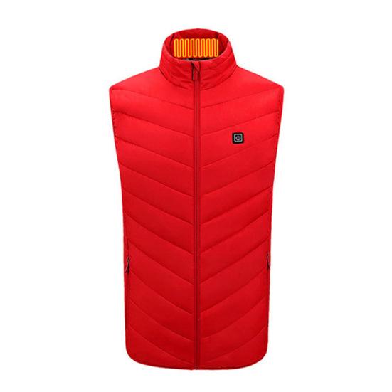 Unisex Heated Waistcoat USB Heating Jacket 3 Temp Modes 2 Zones Vest Coat Stand
