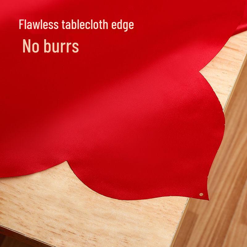 Double Happiness Red Wedding Tablecloth for Ceremony, Altar, Coffee & Dining Table