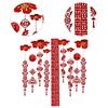 Elegant Felt Red Lucky Horse Tassel Pendant Ceiling Decoration Ornament for Lunar New Year Party Celebration