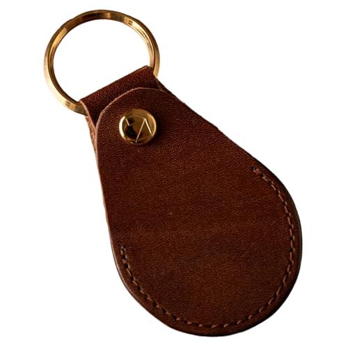 Am de Mas Tochigi Leather Key Ring, Keychain, Coin Case, Adult, Simple, Genuine Leather, Made in Japan, Leather Compact, KR-046, Catalan Brown
