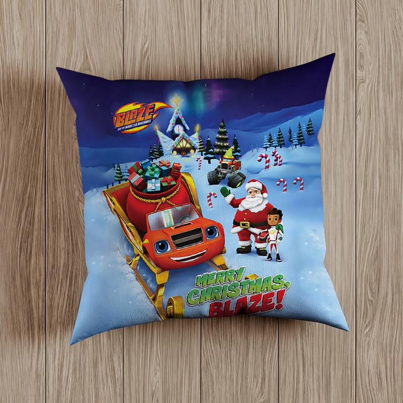 Blaze Monster Machines Pillow Case Blaze Cars Cartoon Kids Children Russian Crusher Truck Vehicles Bedroom Decorate Cushion Covers 45cm