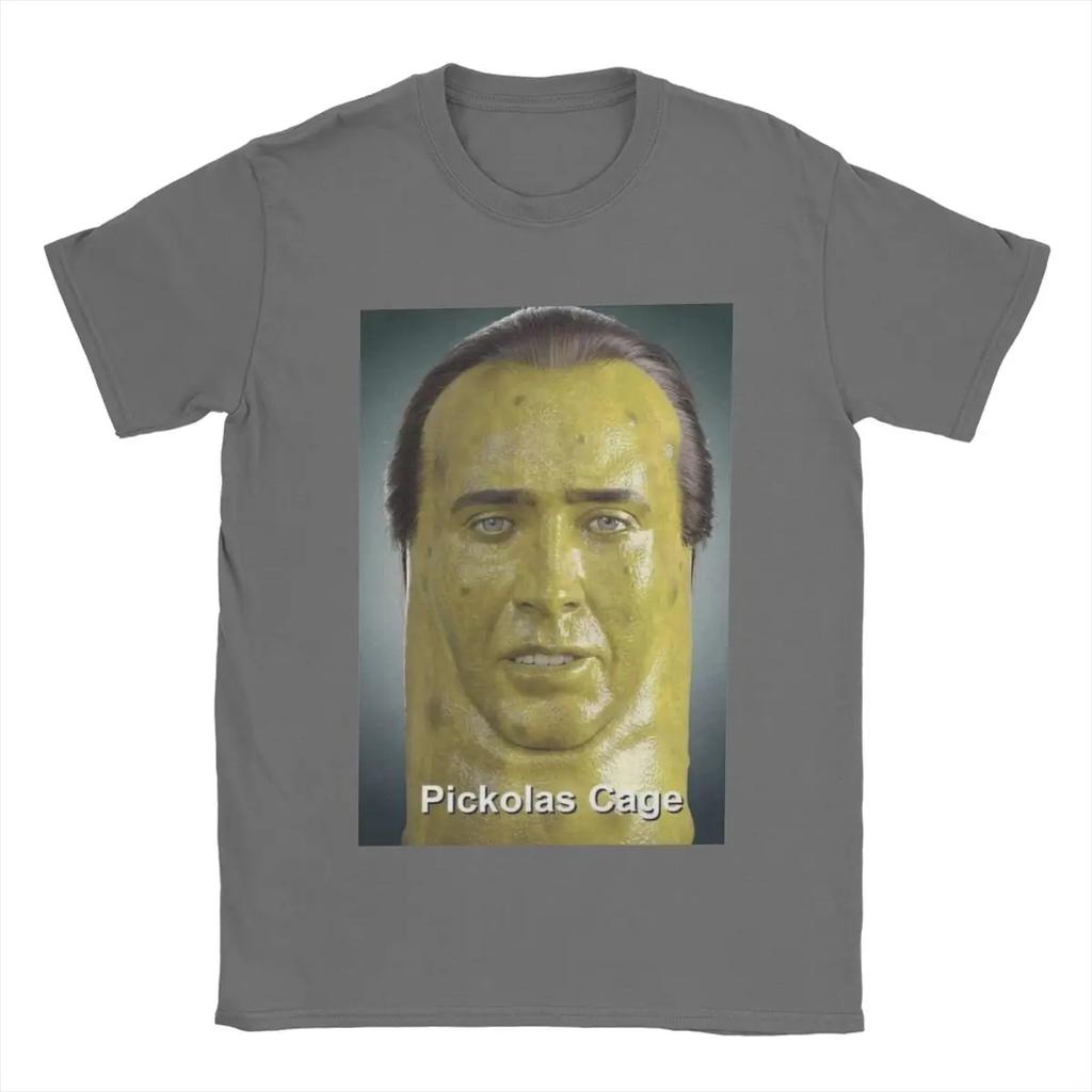 Herren Picolas Cage Nicolas Cage T-Shirts Reine Baumwolle Kleidung Lustige Kurzarm Rundhals T-Shirts Bedrucktes T-Shirt
