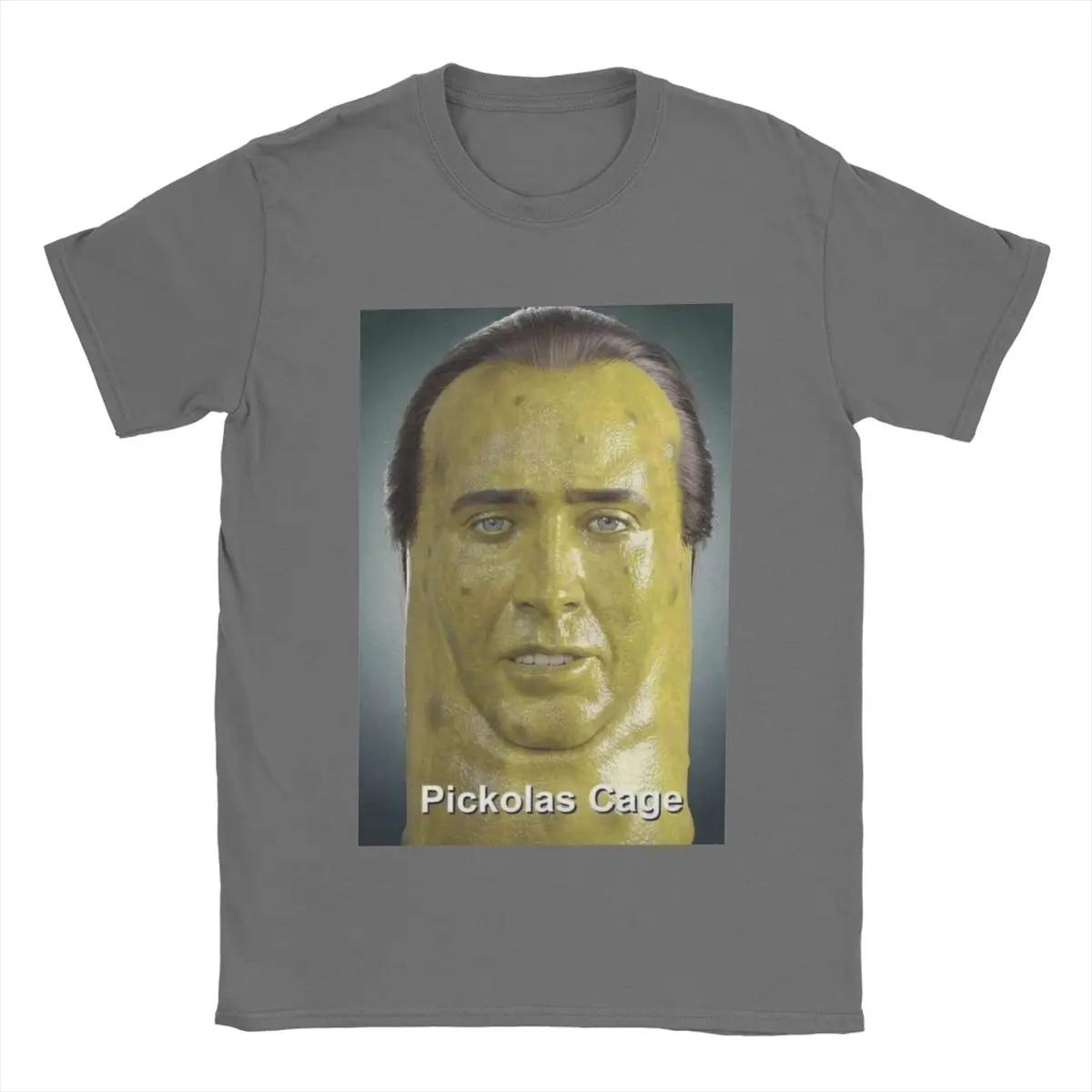 

Men s Picolas Cage Nicolas Cage T Shirts Pure Cotton Clothes Funny Short Sleeve Crewneck Tees Printed T-Shirt XL темно-сірий колір